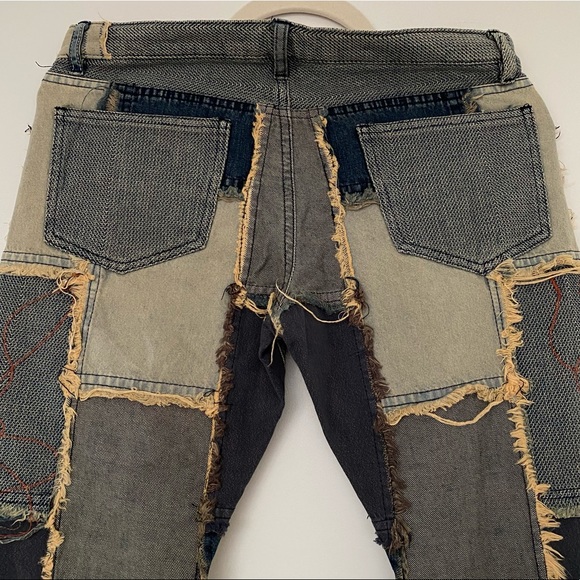 Japanese distressed patchwork jeans! - Picture 4 of 4